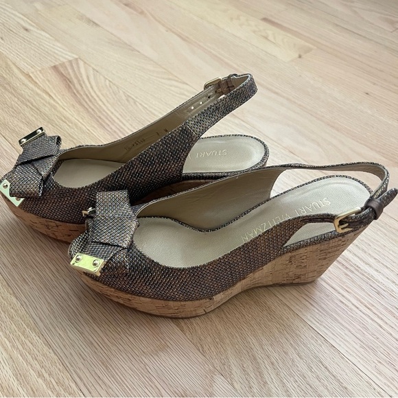Stuart Weitzman Women’s Bodajean Cork Wedges | 7 - Picture 10 of 11